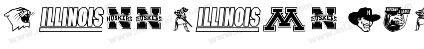 NCAA UCLA Bruins字体转换